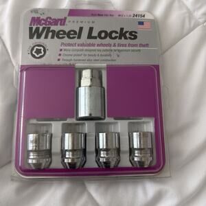 McGard 24154 Chrome Cone Seat Wheel Locks (M12 x 1.25 Thread Size) - 4 Locks / 1